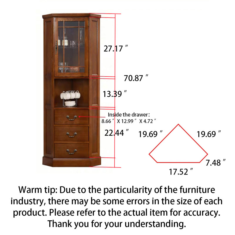 Armoire à vin en bois avec porte en verre