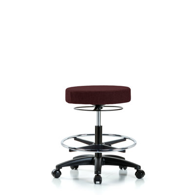 Kristine Adjustable Height Ergonomic Lab Stool with Footring Wheels