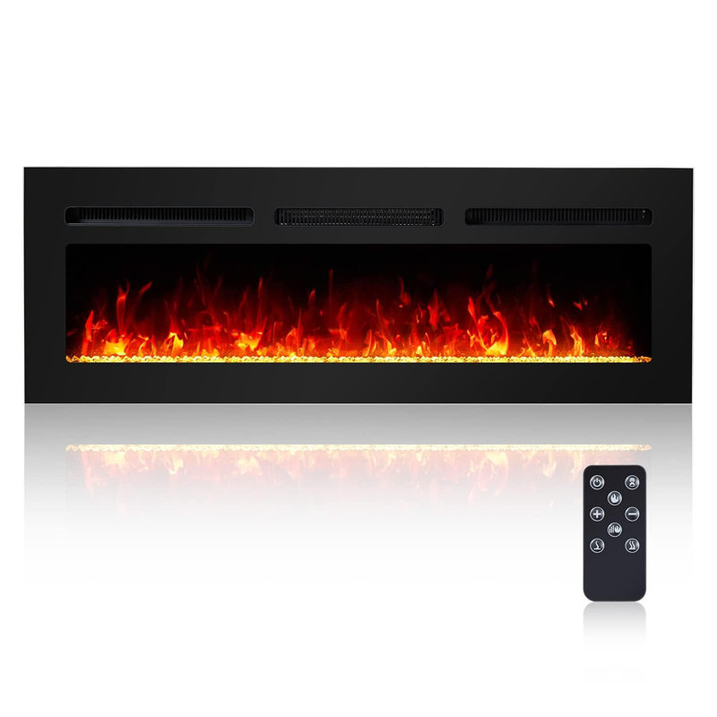 Electric Fireplace, Wall Mounted Electric Fireplace, 6.3" H x 17.72" W x 50" D