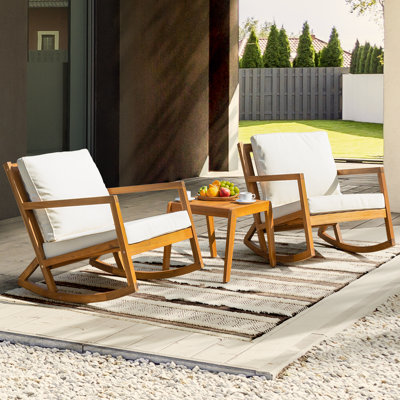 Nahja Acacia 500 - Person Patio Conversation Set with Cushions