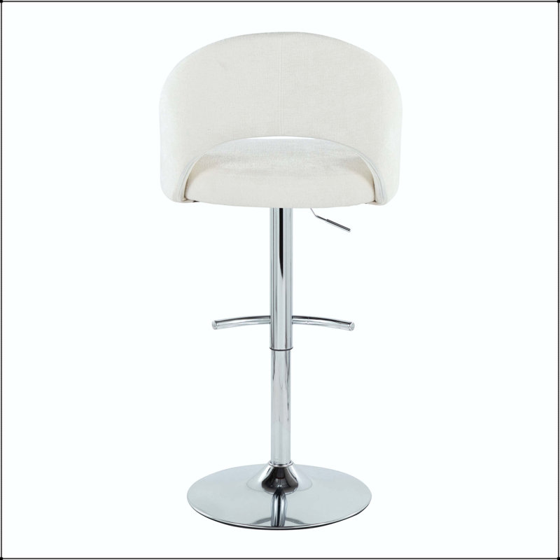 Tabouret de bar réglable avec pivot - ensemble de 2, Argent
