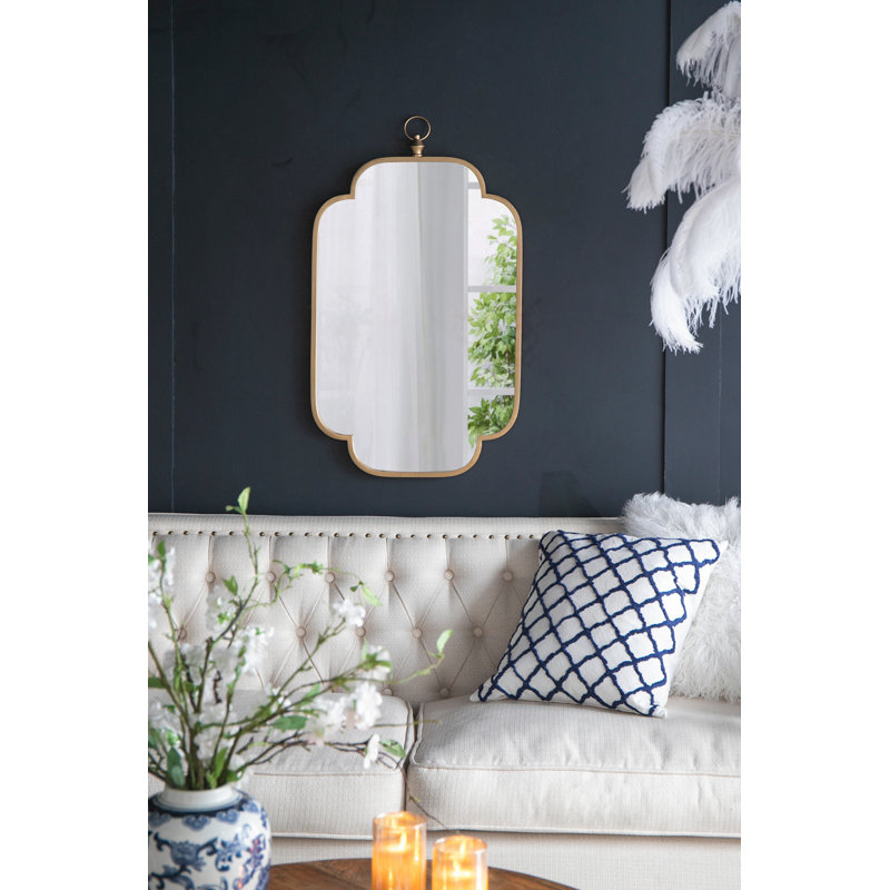 Miroir mural champagne doré