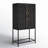 Meera Solid Wood Bar Cabinet with Brass Base -925324570