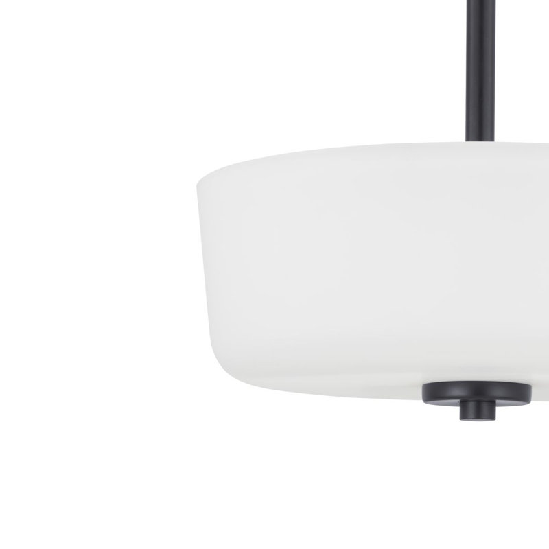 Luminaire suspendu cylindrique à 2 lumières Aiana, Noir