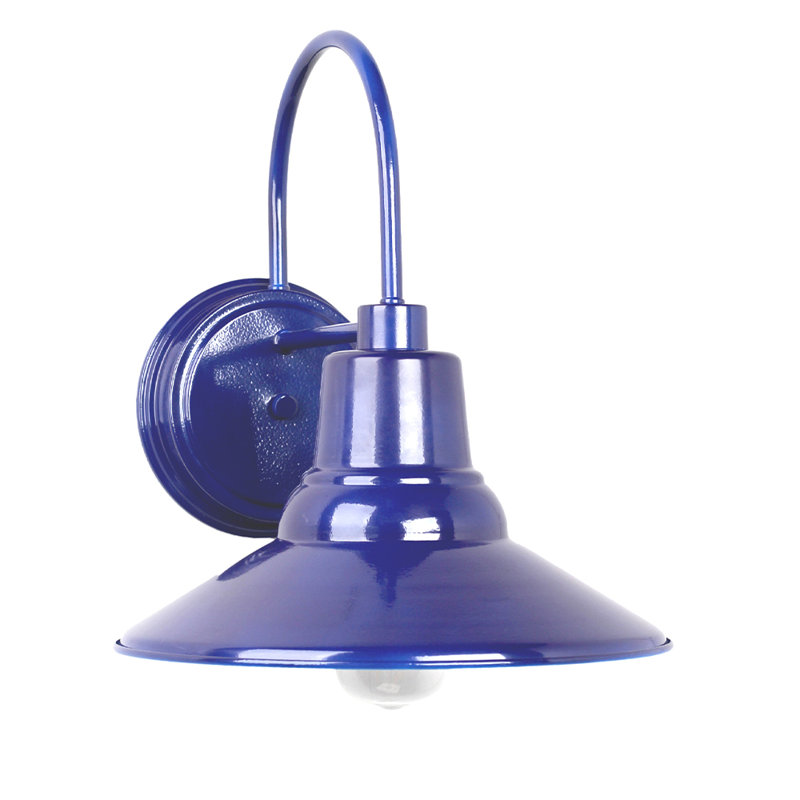Shelby Blue Metal Outdoor Wall Sconce Light