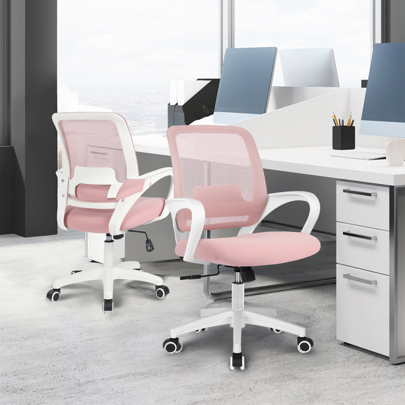 Chaise de bureau ergonomique Nectara, Rose