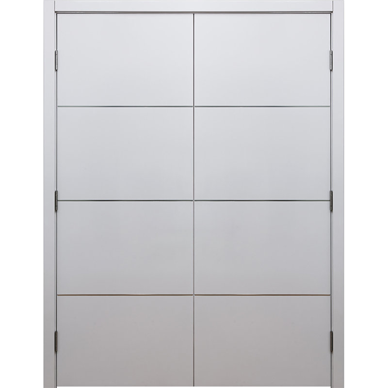 Double porte intérieure stratifiée HG-008, Réversible, Blanc, 72 po x 96 po
