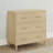 Classic 4 Drawer Dresser With Changing Top And Interlocking Drawers, Natural Sandstone-126707185