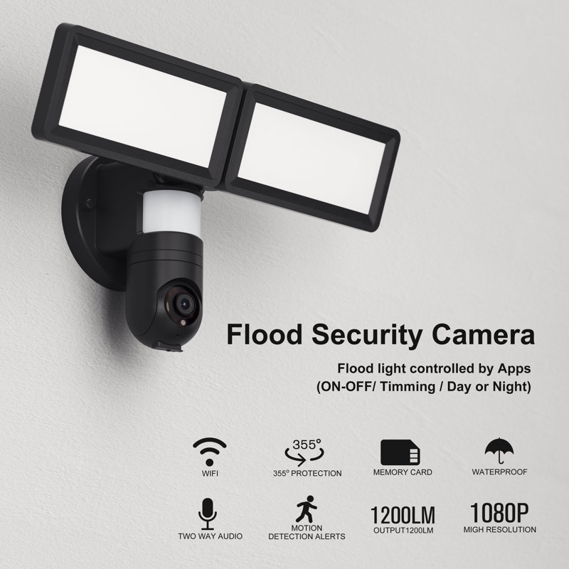 20-Watt LED WiFi Video Enabled Outdoor Security Flood Light with Motion Sensor