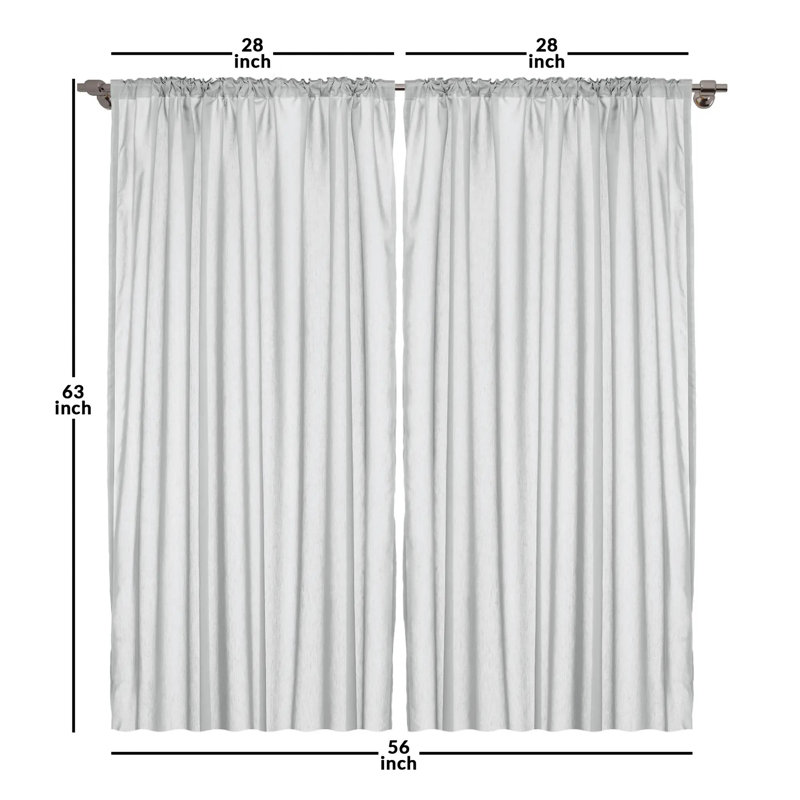 Room Darkening Sliding Panel Pair, 28" x 63"