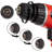 18V Cordless Drill Set - 78-Piece Tool Set with Drill Bits, Sockets, Driver Bits, Flashlight, Rechargeable Battery, and Tool Box by Stalwart (Red)