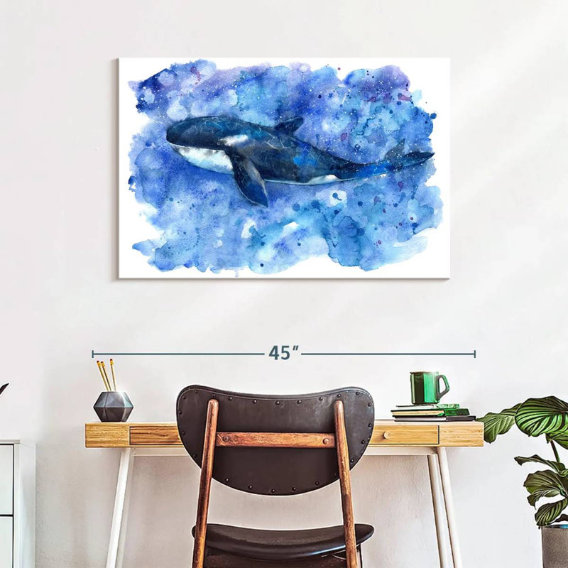 Brampt Blue Killer Whale, 26" H x 39" W
