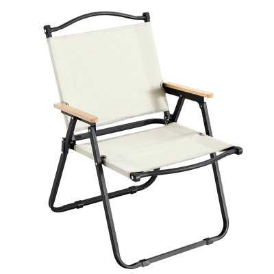 Beige Folding Chair For Outdoor Adventures And Leisure - 2 In Ideal Activities Relaxation