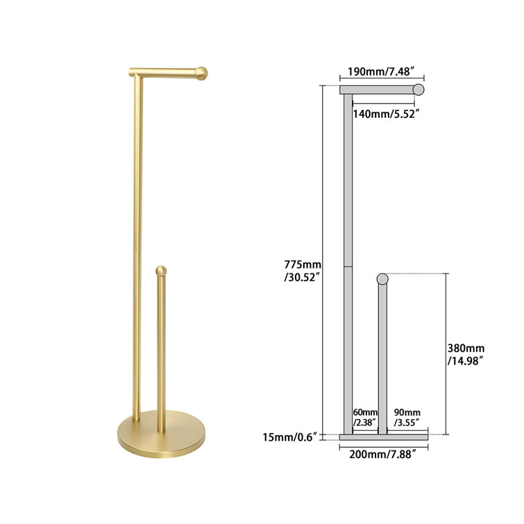 cangbaoge S0144708 Freestanding Toilet Paper Holder Finish: Gold