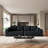 Aruba 4-Seater Modern Modular Cloud Plush Fabric Compression Sectional Sofa,No Assembly Required-5937778