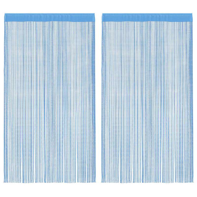 Back Bay Sheer Curtain Pair, 254cm Width x 635cm Drop, Light Blue