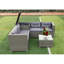 Ensemble de canapé modulaire en osier de patio 4 pièces avec boîte de rangement-313890622