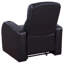 Fauteuil inclinable noir rembourré avec porte-gobelet