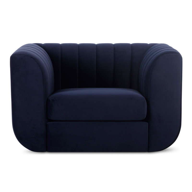 Chaise longue bleu foncé Daley, Bleu profond