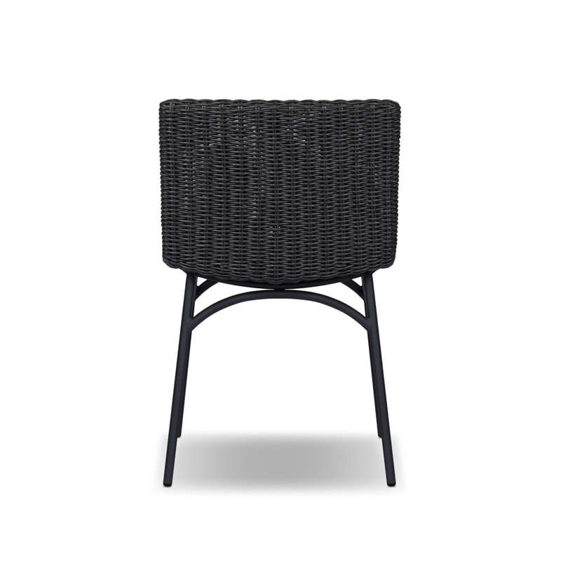 Outdoor Dining Side Chair, Black
