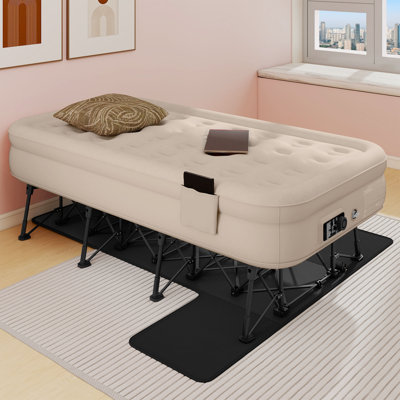  23.6‘’ Twin Air Mattress With Bed Frame And Storage Box