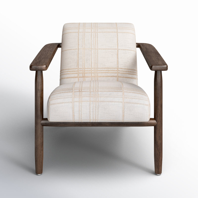 Arnett Armchair, Sheffield Ivory Grid Print