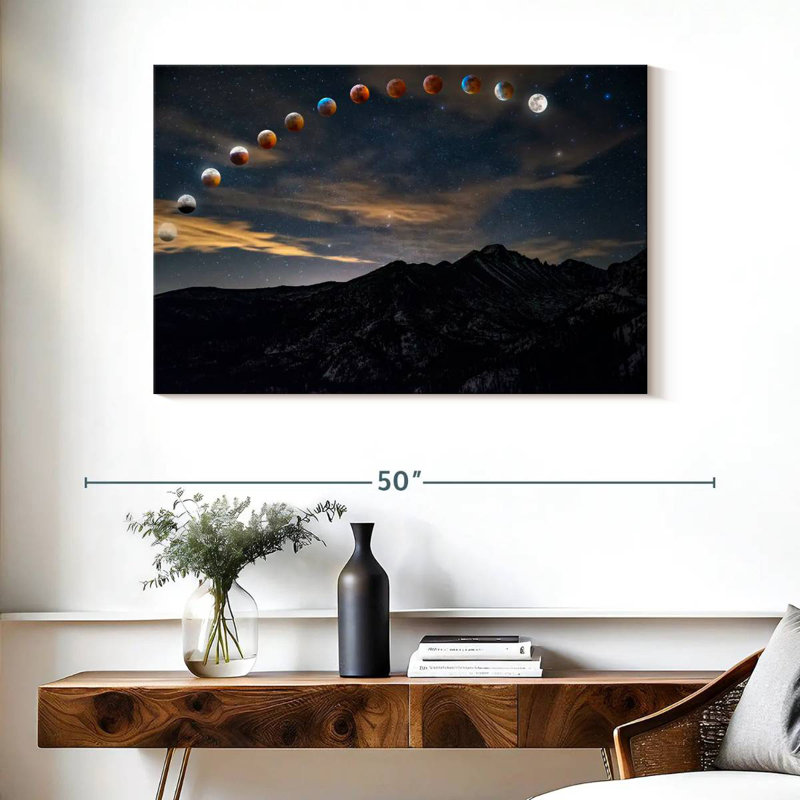 Phases lunaires d'Oberle sur Longs Peak, H 26 po x l 39 po