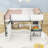 Full Loft House Bed With Cabinet, Ladder And Guardrails-392983898