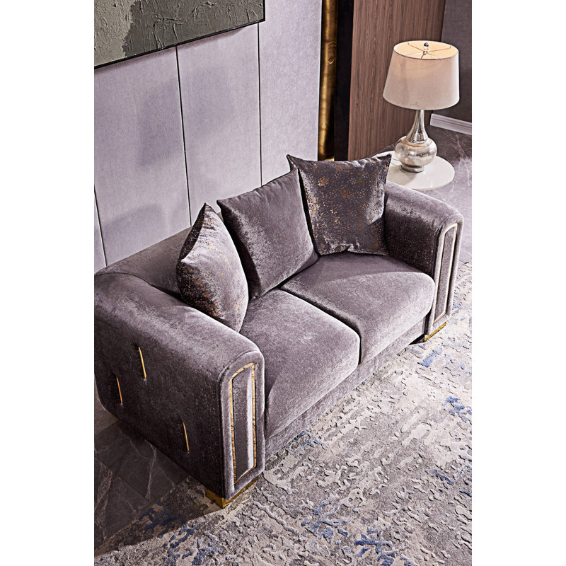 Causeuse de style moderne, canapé rembourré