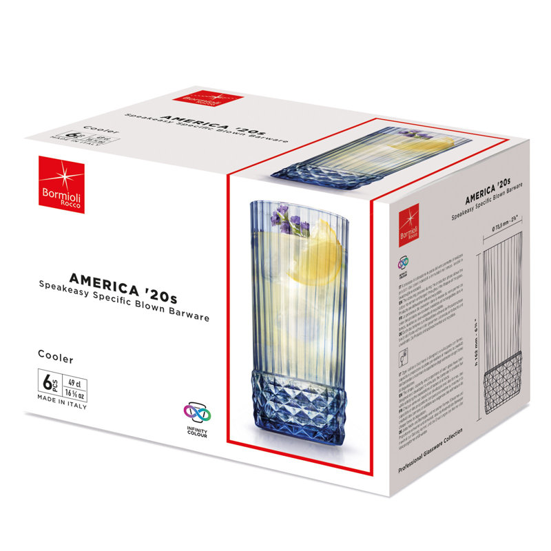 16,25 oz. Verres à boire plus frais, Bleu saphir