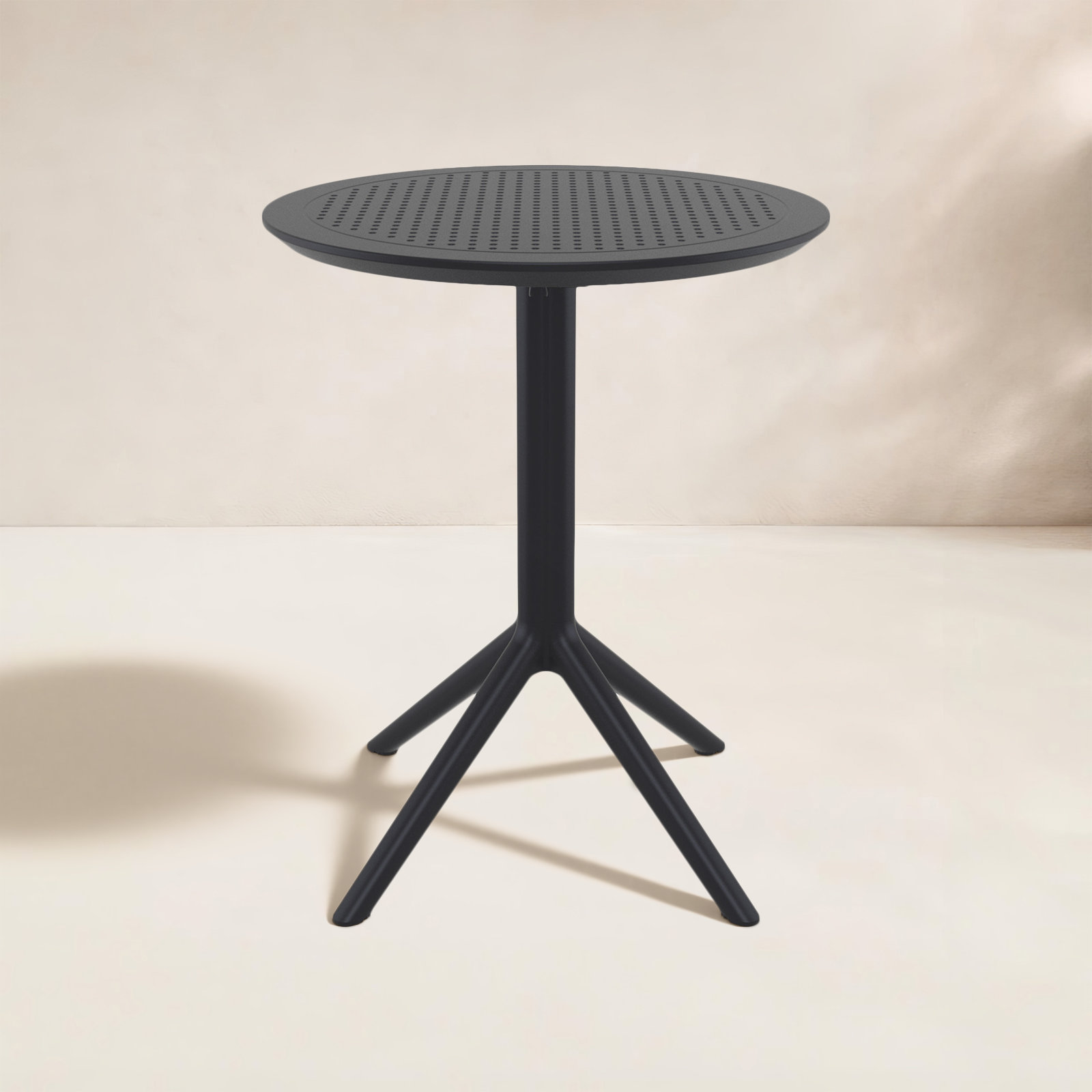 Elodie 23.6 " Patio Bar Table, Black, 29.5" H x 23.6" W x 23.6" L