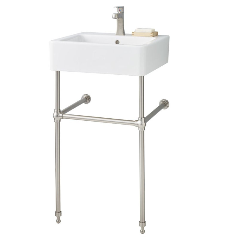 Nuovella 19.75'' L Bathroom Sink, Brushed Nickel