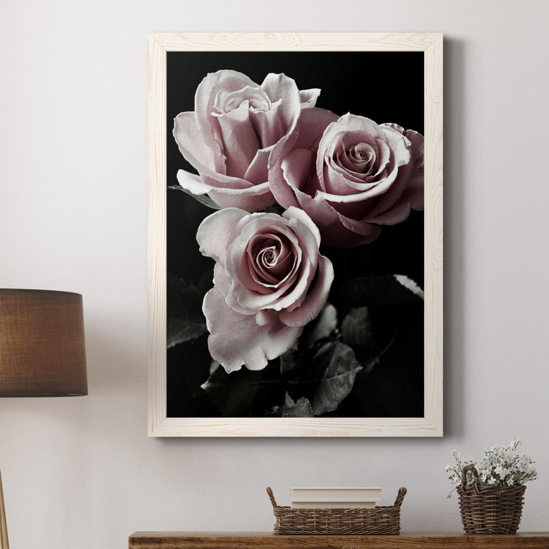Toile encadrée rose I-Premium - prêt à accrocher, H 24 po x l 18 po x P 1,5 po, Blanc