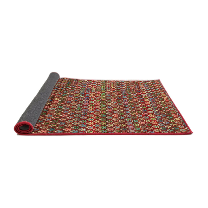 Tapis contemporain brun / beige / gris, Rond 7 pi