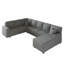Canapé modulaire rembourré avec rangement 138 po