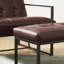 Fauteuil et repose-pieds en cuir Buren-90988296