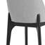 Chaise de salle à manger rembourrée en polyester 19,5 po Bason avec pieds en bois massif noir (ensemble de 6)-8294645-923741