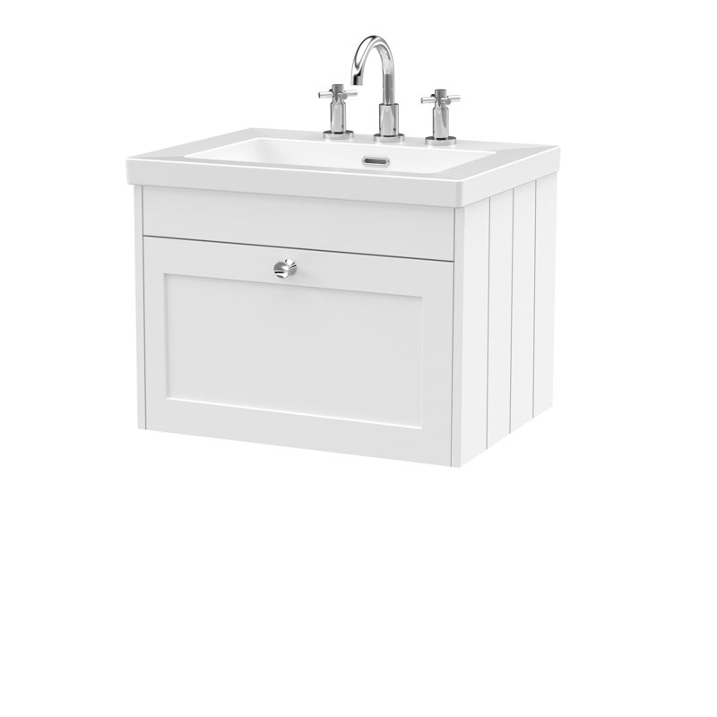 Ashwick Bathroom Vanity, Satin White, 613 cm