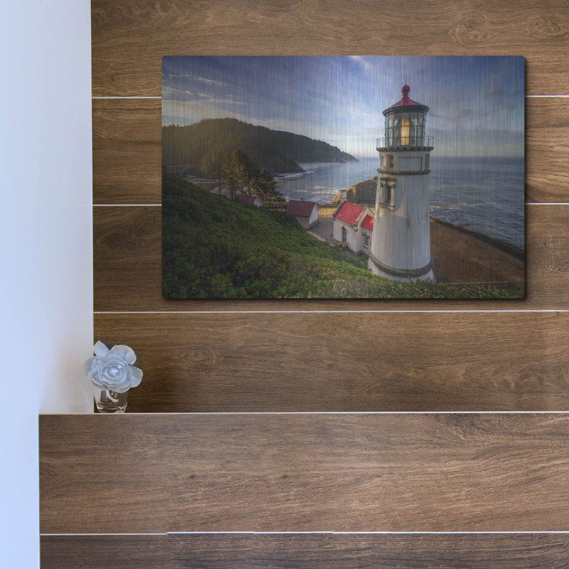 Mur en métal «Morning At Heceta Head» par Rick Berk, H 12 po x l 16 po