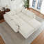 Canapé d'angle infonuagique pour salon, canapé-lit en forme de U avec pouf-475065863