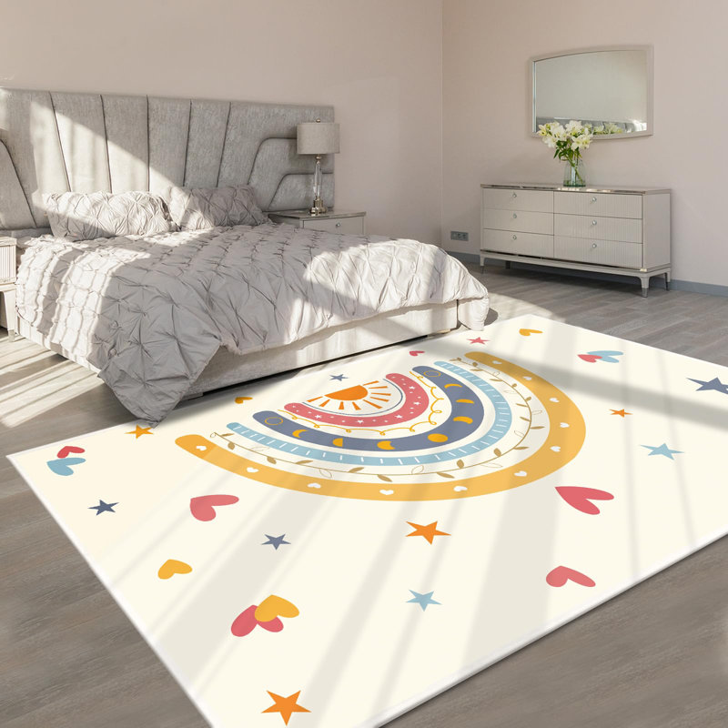 Rainbow Area Rug, Rectangle 3'11" x 5'11"