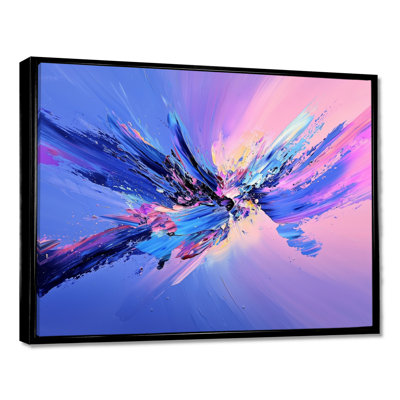 «Galactic Mauve Explosion In Space I», art mural fractal abstrait