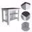 Kitchen Island, Four Legs, Three Shelves