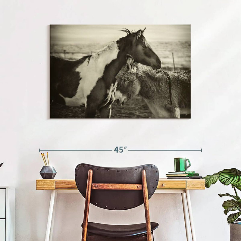 Kissing Horses I, H 26 po x l 39 po