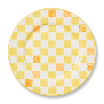 Buttercup Check Dinner Plate