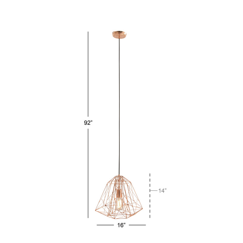 Ayelin 1 - Light Copper Single Pendant