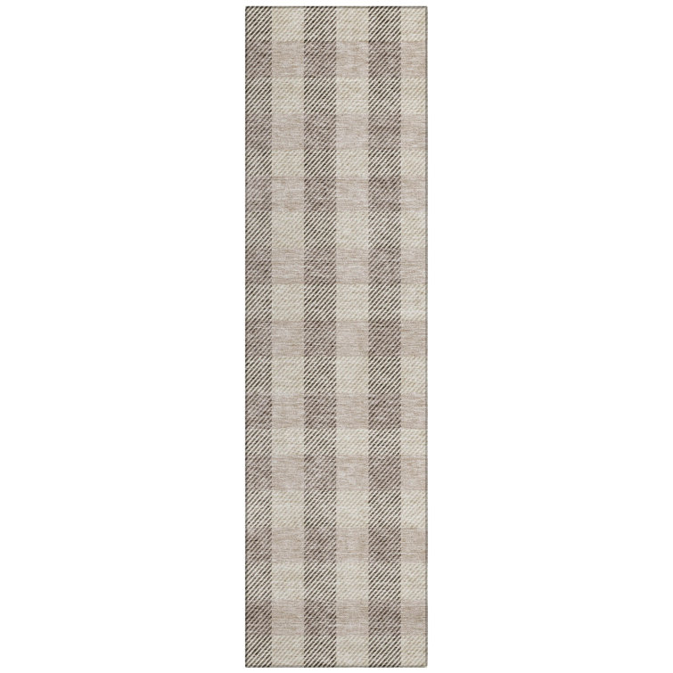 Colzie Machine Woven Plaid Indoor / Outdoor Rug