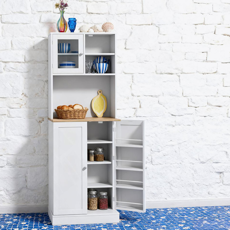 Armoire de rangement avec tablettes réglables, armoire de cuisine pour la maison