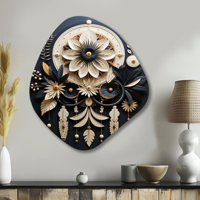 Native American Dream Catcher I - Unique Shape Native American Art Metal Wall Decor, Asymmetrical Metal Wall Sculpture Print
