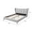 Dediu Fabric Wingback Bed in Gray
